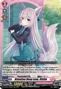 Attentive Deep Love, Ottilie - D-LBT01: Lyrical Melody - Cardfight Vanguard card