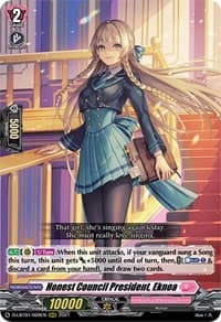 Honest Council President, Eknoa - D-LBT01: Lyrical Melody - Cardfight Vanguard card