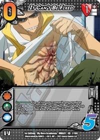 It Can't Be Fixed (XR) - UniVersus: My Hero Academia - UniVersus card