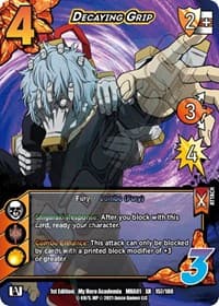 Decaying Grip (XR) - UniVersus: My Hero Academia - UniVersus card