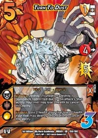 Turn To Dust (XR) - UniVersus: My Hero Academia - UniVersus card