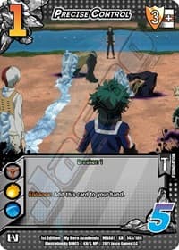 Precise Control (XR) - UniVersus: My Hero Academia - UniVersus card
