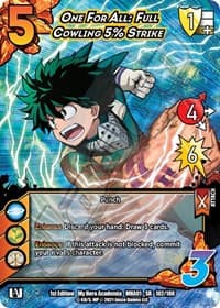 One For All: Full Cowling 5% Strike - UniVersus: My Hero Academia - UniVersus card