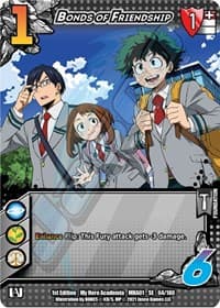 Bonds of Friendship - UniVersus: My Hero Academia - UniVersus card
