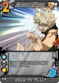 Aggressive Temper (XR) - UniVersus: My Hero Academia - UniVersus card
