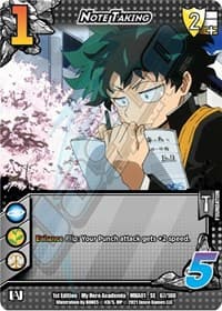 Note Taking - UniVersus: My Hero Academia - UniVersus card
