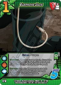 Earphone Jack (XR) - UniVersus: My Hero Academia - UniVersus card