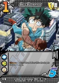 Self Sacrifice (XR) - UniVersus: My Hero Academia - UniVersus card