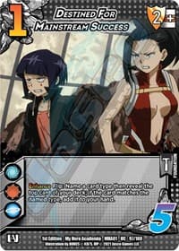 Destined for Mainstream Success - UniVersus: My Hero Academia - UniVersus card