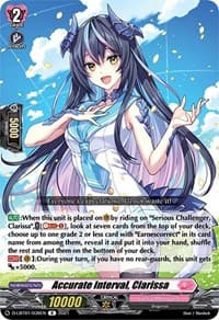 Accurate Interval, Clarissa - D-LBT01: Lyrical Melody - Cardfight Vanguard card
