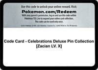 Code Card - Celebrations Deluxe Pin Collection [Zacian LV. X] - Celebrations - Pokemon card
