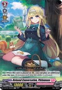 Relaxed Conversation, Philomena - D-LBT01: Lyrical Melody - Cardfight Vanguard card