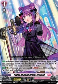 Proof of Hard Work, Wilista - D-LBT01: Lyrical Melody - Cardfight Vanguard card