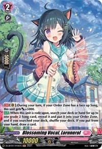 Blossoming Vocal, Loronerol (Holo) - D-LBT01: Lyrical Melody - Cardfight Vanguard card