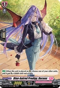 Blue-haired Prodigy, Receus (Holo) - D-LBT01: Lyrical Melody - Cardfight Vanguard card