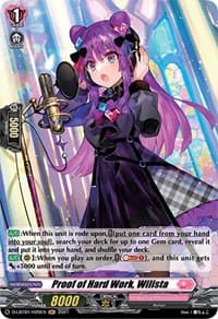 Proof of Hard Work, Wilista (Holo) - D-LBT01: Lyrical Melody - Cardfight Vanguard card