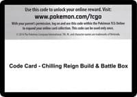 Code Card - Chilling Reign Build & Battle Box - SWSH06: Chilling Reign - Pokemon card