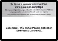 Code Card - TAG TEAM Powers Collection [Umbreon & Darkrai GX] - Miscellaneous Cards & Products - Pokemon card