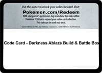 Code Card - Darkness Ablaze Build & Battle Box - SWSH03: Darkness Ablaze - Pokemon card