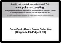 Code Card - Kanto Power Collection [Dragonite EX/Pidgeot EX] - XY - Evolutions - Pokemon card