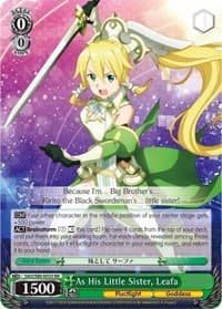 As His Little Sister, Leafa - Sword Art Online -Alicization- Vol.2 - Weiss Schwarz card