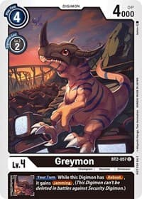 Greymon - BT2-057 (Official Tournament Pack Vol.3) - Release Special Booster 1.0 - Digimon Card Game card