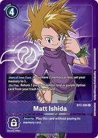 Matt Ishida - BT2-090 (Official Tournament Pack Vol.3) - Release Special Booster 1.0 - Digimon Card Game card