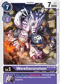 WereGarurumon - BT2-078 (Official Tournament Pack Vol.3) - Release Special Booster 1.0 - Digimon Card Game card