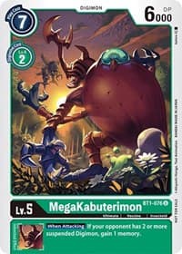 MegaKabuterimon (Official Tournament Pack Vol.3) - Release Special Booster 1.0 - Digimon Card Game card