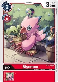 Biyomon (Official Tournament Pack Vol.3) - Starter Deck 01: Gaia Red - Digimon Card Game card