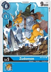 Zudomon - BT2-027 (Official Tournament Pack Vol.3) - Release Special Booster 1.0 - Digimon Card Game card