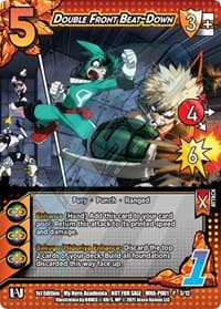 Double Front Beat-Down (Plus Ultra Pack 1) - UniVersus: My Hero Academia Promo Cards - UniVersus card