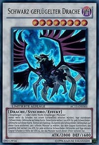 Black-Winged Dragon (German) - "Schwarz geflugelter Drache" - Advent Calendar 2011 (Adventskalender) - YuGiOh card