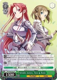 Reliable Juniors, Tiese & Ronie - Sword Art Online -Alicization- Vol.2 - Weiss Schwarz card