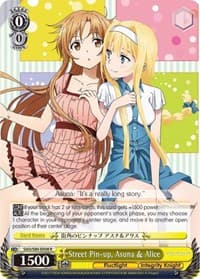 Street Pin-up, Asuna & Alice - Sword Art Online -Alicization- Vol.2 - Weiss Schwarz card