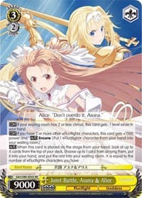 Joint Battle, Asuna & Alice - Sword Art Online -Alicization- Vol.2 - Weiss Schwarz card