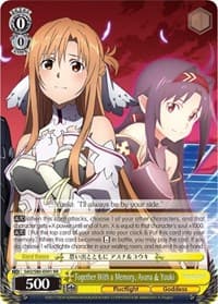 Together With a Memory, Asuna & Yuuki - Sword Art Online -Alicization- Vol.2 - Weiss Schwarz card