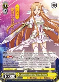 Unbending Fighting Spirit, Asuna (SP) - Sword Art Online -Alicization- Vol.2 - Weiss Schwarz card