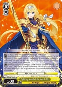 Splitting Sound of the Sword, Alice (SR) - Sword Art Online -Alicization- Vol.2 - Weiss Schwarz card