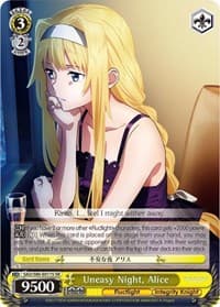 Uneasy Night, Alice (SR) - Sword Art Online -Alicization- Vol.2 - Weiss Schwarz card