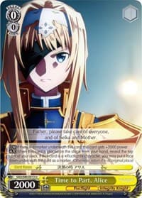 Time to Part, Alice - Sword Art Online -Alicization- Vol.2 - Weiss Schwarz card