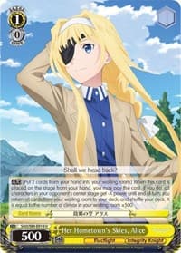 Her Hometown's Skies, Alice - Sword Art Online -Alicization- Vol.2 - Weiss Schwarz card
