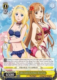 Endless Summer by the Beach, Alice & Asuna - Sword Art Online -Alicization- Vol.2 - Weiss Schwarz card