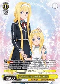 Where the Soul Is, Alice (OFR) - Sword Art Online -Alicization- Vol.2 - Weiss Schwarz card