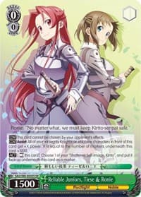 Reliable Juniors, Tiese & Ronie (SR) - Sword Art Online -Alicization- Vol.2 - Weiss Schwarz card