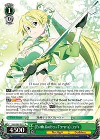 Earth Goddess Terraria Leafa - Sword Art Online -Alicization- Vol.2 - Weiss Schwarz card