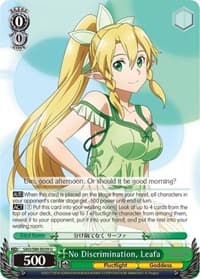 No Discrimination, Leafa - Sword Art Online -Alicization- Vol.2 - Weiss Schwarz card