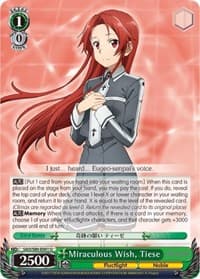 Miraculous Wish, Tiese - Sword Art Online -Alicization- Vol.2 - Weiss Schwarz card