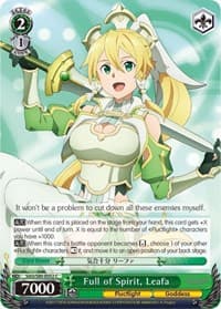 Full of Spirit, Leafa - Sword Art Online -Alicization- Vol.2 - Weiss Schwarz card