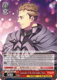 Commander of the Dark Knights, Shasta - Sword Art Online -Alicization- Vol.2 - Weiss Schwarz card